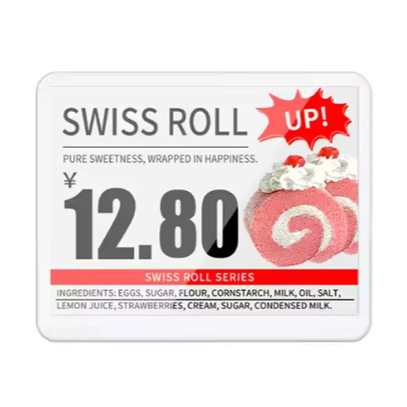 5.8'' E-ink Malemba gha pa mashelufu gha magesi - ghakukhozgera NFC na LED ya mitundu 7