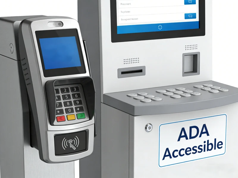 PCI DSS 4.0 compliant payment terminal and ADA accessible public-facing kiosk design