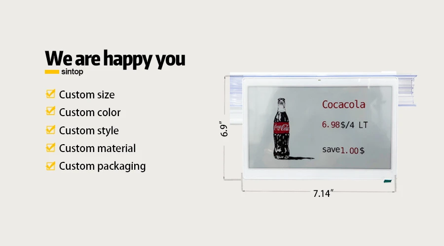 7.3 Inch Electronic Price Tag Extrusion Channel